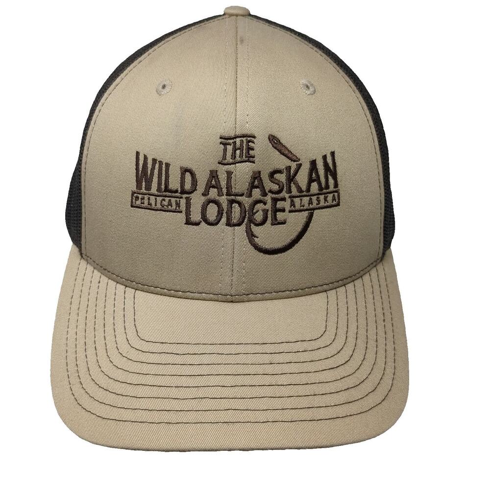 Richardson Trucker Hat Brown OSFM Wild Alaskan Lodge Pelican Alaska Fish Hook
